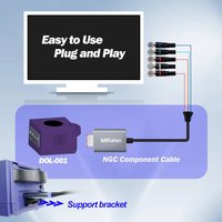 BitFunx 5RCA Audio Video YPbPr Cable For Nintendo GameCube Component Cable For NGC Game Console Digital AV Out