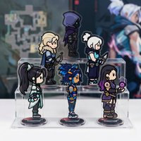 Valorant VAL 10cm Acrylic Stand Keychain Jett Reyna Double Sided HD Chibi Game Anime Desk Decor Fan Gift