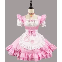 Women's New Cat Girl Maid Costume 2024 Cos Costume Apanese Cute Maid Pink Black and White Classic Lolita Cat Dress
