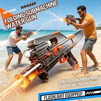 FMG9 LED Flashing Foldable Electric Water Gun Toy High Speed Continuous Shooting Water Games for Summer Outdoor Beach Toy