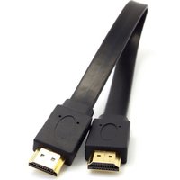 High Quality Full HD Short Compatible Cable Support 3D Male to Male Plug Flat Cable Cord for Audio Video TV 30cm 50cm