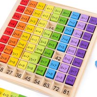 Montessori Educational Wooden Math Toys For Kids Children Baby Toys 99 Multiplication Table Math Arithmetic Teaching Aids