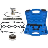 AP01 Nockenwellen-Einstellwerkzeug & Nockenwellenkette & Spanner-Set für Audi A3 VW Golf Seat Leon Skoda Octavia 2.0 FSI