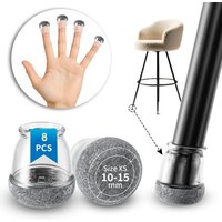 8PCS Clear Chair Leg Floor Protectors with Thick Wrap Felt Pads Silicone Furniture Leg Covers Table Feet Cups to Protect Caps