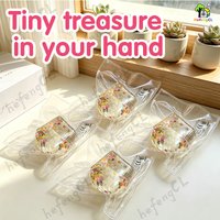 Transparent Fruit Cube Squishy Soft TPR Squeeze Toy Stress Relief Fidget Toy Clear Glitter Sensory Decompression Vent Gift