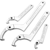 Adjustable Water Meter Wrench Hook Wrench C Spanner Half Moon Remove Cover 32mm 75mm For Slotted Retaining Rings