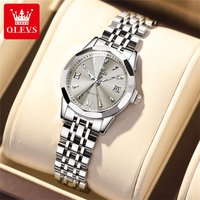 OLEVS 9998 Frauen Uhr Luxus Original Quarz Mode Marke Wasserdicht Leuchtende Armbanduhr Kalender Fenster Design Für Frauen