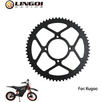 LINGQI RACING Motorcycle 60T Black Rear Sprocket 76mm Chain Disc Sprockets For Tuttio Soleil 01 Electric Dirt Bike ATV Quad