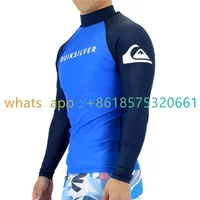 Men Surfing Wetsuit Long Sleeve Shirts Quick Drying Fitness Male Clothes Swimming Diving Rash Guard Swimwear UV Protection 2025