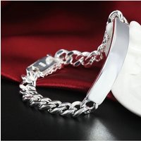 High Quality 925 Sterling Silver Romantic 10mm Solid Chain Bracelets For Men Boy Women Wedding Party Fashion Jewelry Gifts