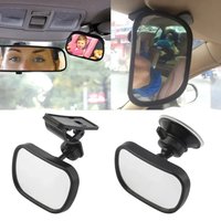 2 in 1 Mini Adjustable Convex View Safety Rearview Mirror for Car Baby Rear Seat Child Kids