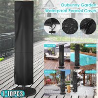 1-10Pcs Outdoor Parasol Cover 210D Oxford Cloth Waterproof Umbrella Protector Large Dustproof Anti-UV Parasol Cover with Zipper