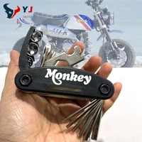 Motorcycle Black Multifunction Tool Portable Repair Screwdrive Set For Honda Monkey Z 125 Z125 Monkey125 2018-2024 Accessories