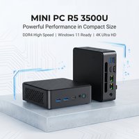 LENO Mini PC AMD Ryzen 5 3500U 32GB DDR4 2TB M.2 SSD Windows 11 4K Small Desktop Computer Portable Mini PC HDMI+DP Home Office