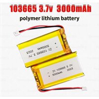 Li Po 103665 Battery 3.7V 3000mAh Polymer Lithium Batteries for Bluetooth Keyboard Tablet PC Dvd Speaker Digital Camera
