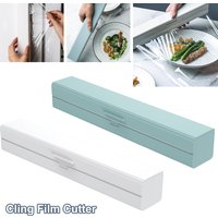 Cling Film Cutter Magnetic Cling Wrap Dispenser Plastic Wrap Dispenser with Cutter Reusable Food Cling Wrap Film Cutter Tin