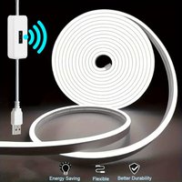Motion Sensor Neon LED Light Strip USB Dimmable Switch Neon Sign Flexible Silicone Rope Tupe Waterproof For Home Outdoor Decor