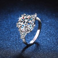 5.0 Carat Moissanite Ring Deluxe D Color VVS1 925 Sterling Silver Wedding Rings Engagement Jewelry for women Bridal Party Gift