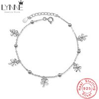 New Fashion 925 Sterling Silver Lucky Clover Pendant Anklets Women Jewelry Gift Bohemia Sexy Beach Charm Windmill Foot Chain