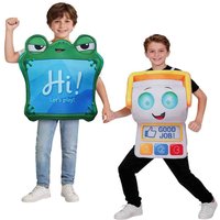 Kids 3D Frog Lilypad Cosplay Costume Children Cartoon Frog Hi! Let's Play Outfit Halloween Party Stage Performance Jumpsuit