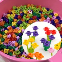 600pcs 4 Petal Flowers Building Blocks DIY Bricks Plant Floret Grass Educational Assemblage Toy Compatible 33291 For Children