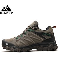 HIKEUP chaussures de randonnée en cuir de haute qualité Durable Sport de plein air hommes Trekking chaussures en cuir à lacets escalade chasse baskets