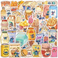 40-Piece Disney Officially Licensed Stitch Snack Series Graffiti Stickers - Decals for Phones, Water Bottles & Notebooks