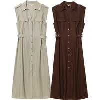 Women's Summer New Product Sweet And Fashionable Temperament Comfortable V-neck Sleeveless MIDI Dress