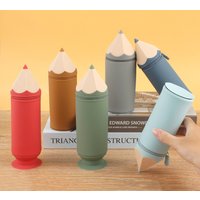 1 Pcs Lytwtw's New Cute Cartoon Kawaii High Capacity Silicon Pen Pencil Bag Makeup Cosmetic Pocket School Stationary Case
