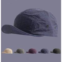 Short Brim Minimalist Cap Quick-Dry Mesh Fabric Vintage Style Unisex Fashion Outdoor Hat for Camping Hiking Activities