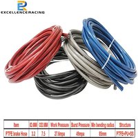 Motorcycle AN3 5m/lot braided Stainless Steel PTFE brake line hose FLUID HYDRAULIC hose PTFE brake line Gas Oil Fuel tube pipe