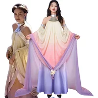 Padme Cosplay Amidala Dress Costume Classic Queen Long Elegant Backless Skirt Women Uniform Outfits Halloween Carnival Party image 4