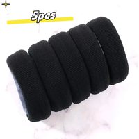 5pcs Thickened Hair Loops Solid Color Elastic Hair Ties Non Slip Ponytail Holders For Women And daily uses