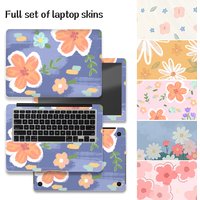 DIY Flower Laptop Skins Stickers Notebook PVC Skin13"14"15.6"17.3"Vinyl Stickers for Macbook/Lenovo/Asus/HP/Dell Decorate Decal
