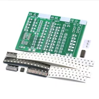 SMD Component Board CD4017 Flow Light Electrician Skills Training Introductory Electronic Soldering Practice Kit (Loose)