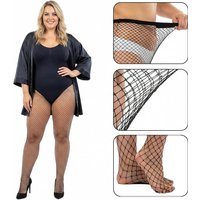 4 Pairs plus Size High Waist Fishnet Tights Women's Pantyhose Comfortable Fit Stockings
