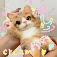 Big Cat Taba Squishy Food-Grade Silicone Soft Kitty Cat Fidget Toy ASMR Squeeze Toy Stress Relief Novelty Toy For Children Gift