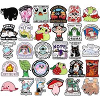 Animal Quotes Enamel Pins Fungi Frog Cat Capybara Bear Turtle Brooches Lapel Badge Cute Cartoon Jewelry Gift for Friends