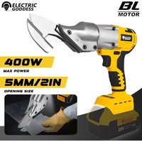 Déesse électrique 500W, ciseaux électriques sans fil, sans balais, fer LED, outils de coupe du métal pour Dewalt, broche de batterie 20V