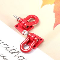 2Pcs Universal Car Tow Hook Decoration Made of Premium Metal Adjustable Ring for Bumper Track Tuner Style Suv Truck Red
