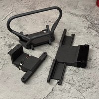 Nylon Sintered Simulated Bull Bar Front Bumper, Magnetic Quick-release System for 1:10 Axial SCX10 III CJ7 RC Crawler Upgrade