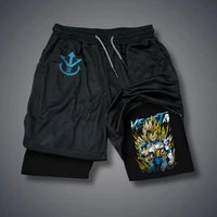 Dragon Ball Wukong Printed Double Layer Shorts Elastic Men's and Women's Spring and Summer Breathable Sports Shorts