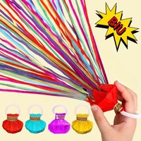 20PCS Colorful Hand Throw Streamers Party Streamers Poppers Wedding Celebration Ribbon Confetti Poppers For Holiday Celebration