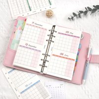 A5 A6 Universal Three Fold Annual Monthly Calendar Loose Leaf Calendar Sheet Check-in Inner Page Inside Paper Stationery