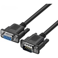 DB9 9Pin Serial RS232 Extension Cable Male Female 1.5m 3m 5m 10m Black OD5.0