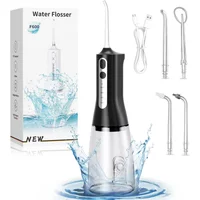 Water Flosser Oral Irrigator Sarmocare 4-mode Portable Teeth Water Gun 330ML Water Tank Cleaner USB Charging IPX7 Waterproof