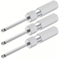 Tire Valve Stem Core Remover Tool 3Pcs Set Screwdriver for Car Bicycle Motorcycle Tire Repair Essential Heavy Duty Accessories