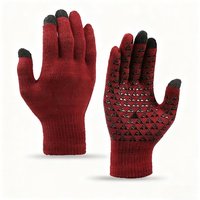 AliExpress NONE Winter Anti-Slip Warm Gloves - Unisex Thickened Thermal Lining Non-Slip Palm, for Men Women Skiing Cycling Hiking Chores 