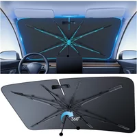 Universal Foldable Car Sun Shade Windshield Car Windshield Sun Shade Umbrella with Bendable Handle for Car SUV MVP Pickup Amagi