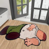VIKAMA Parody Home Mat - Anti-Slip & Noise-Reducing Entryway Doormat Bedroom Entrance Rug Bedside Carpet Home Decor